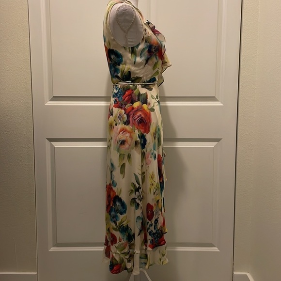 Haute Hippie Ruffle Wrap Dress in Floral Print, NWT - Picture 10 of 16